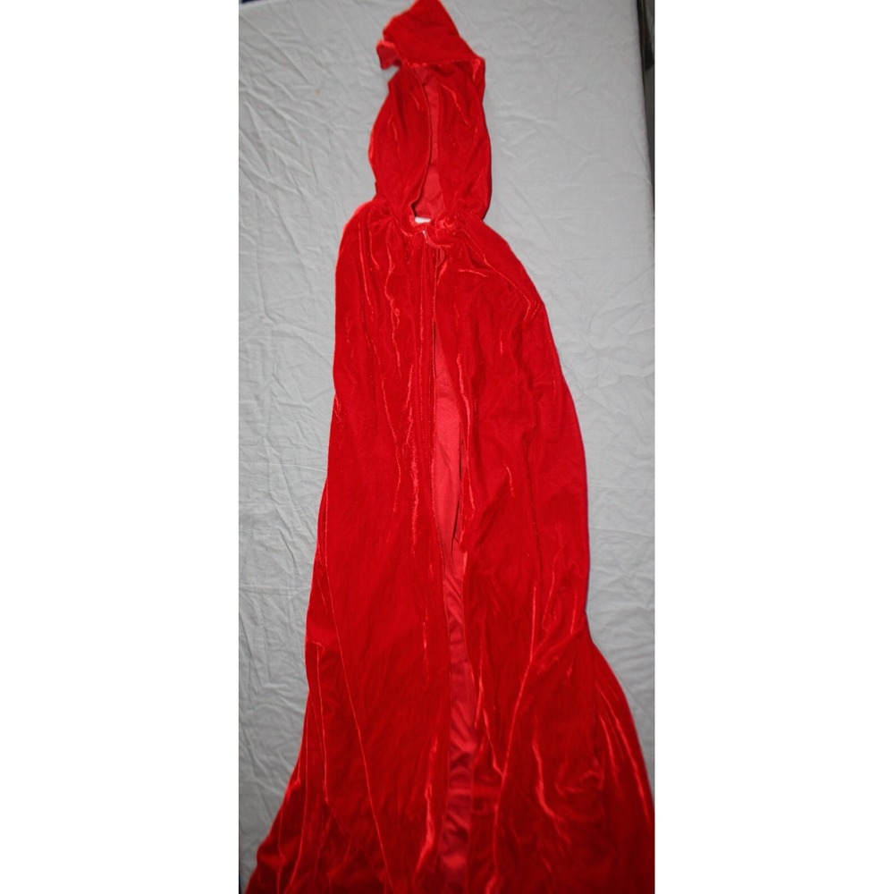 Hyde and Eek! red Velvet Cloak Cape Halloween Costume Long Adult OSFM